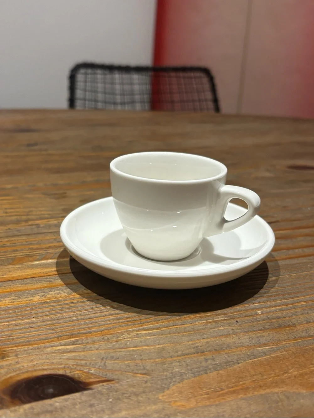 Classic White Ceramic Espresso Cup & Saucer Set - 2 Pack